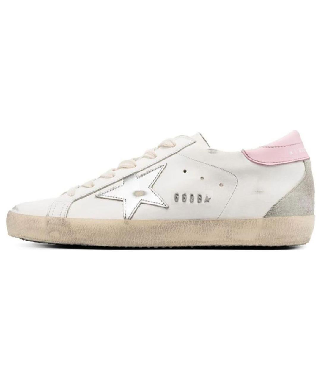 GOLDEN GOOSE Бежевые кожаные кроссовки, фото 2