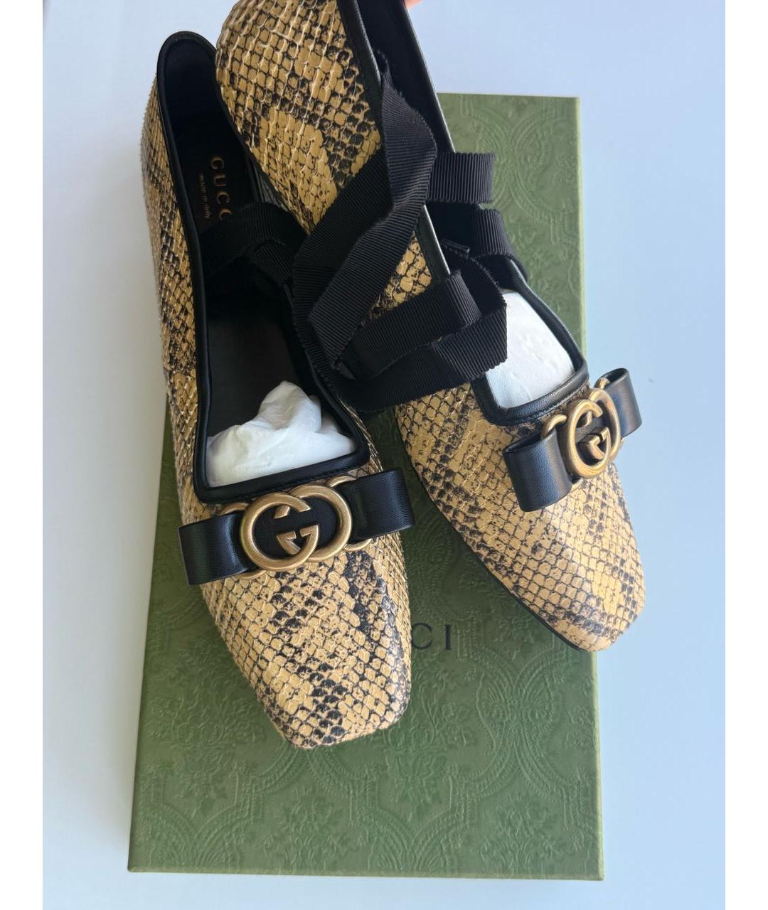 GUCCI Балетки из экзотической кожи, фото 2