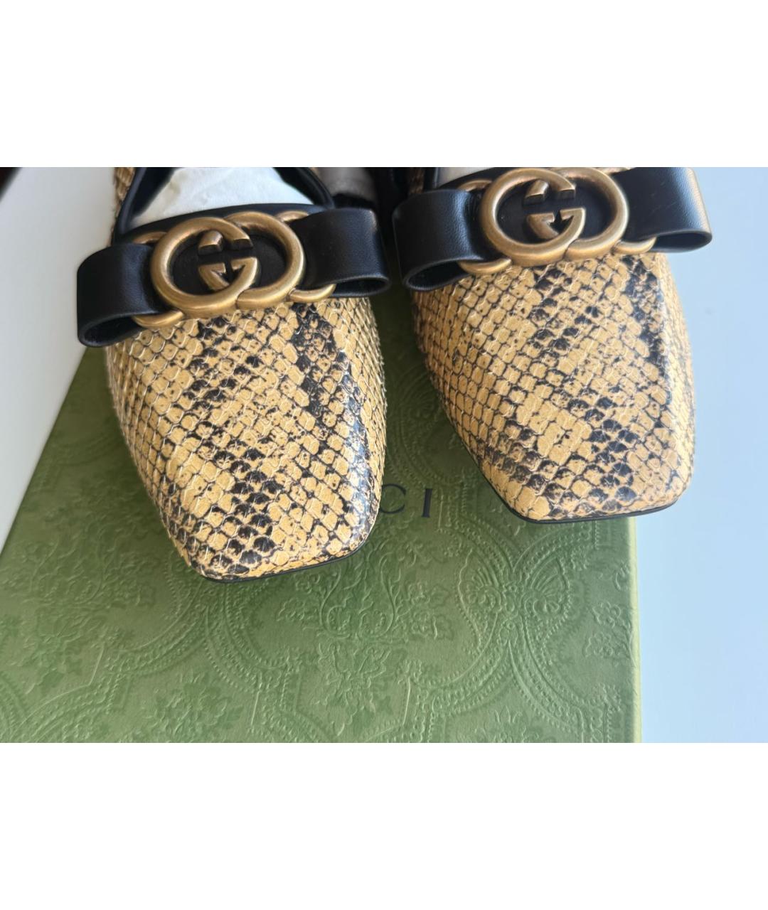 GUCCI Балетки из экзотической кожи, фото 3
