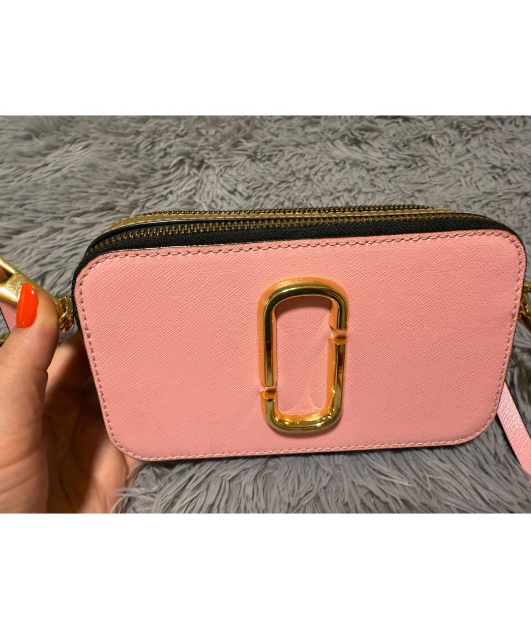 MARC JACOBS Розовая кожаная сумка через плечо, фото 2