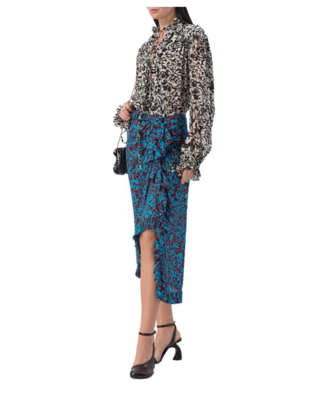 DRIES VAN NOTEN Мульти вискозная юбка миди, фото 2