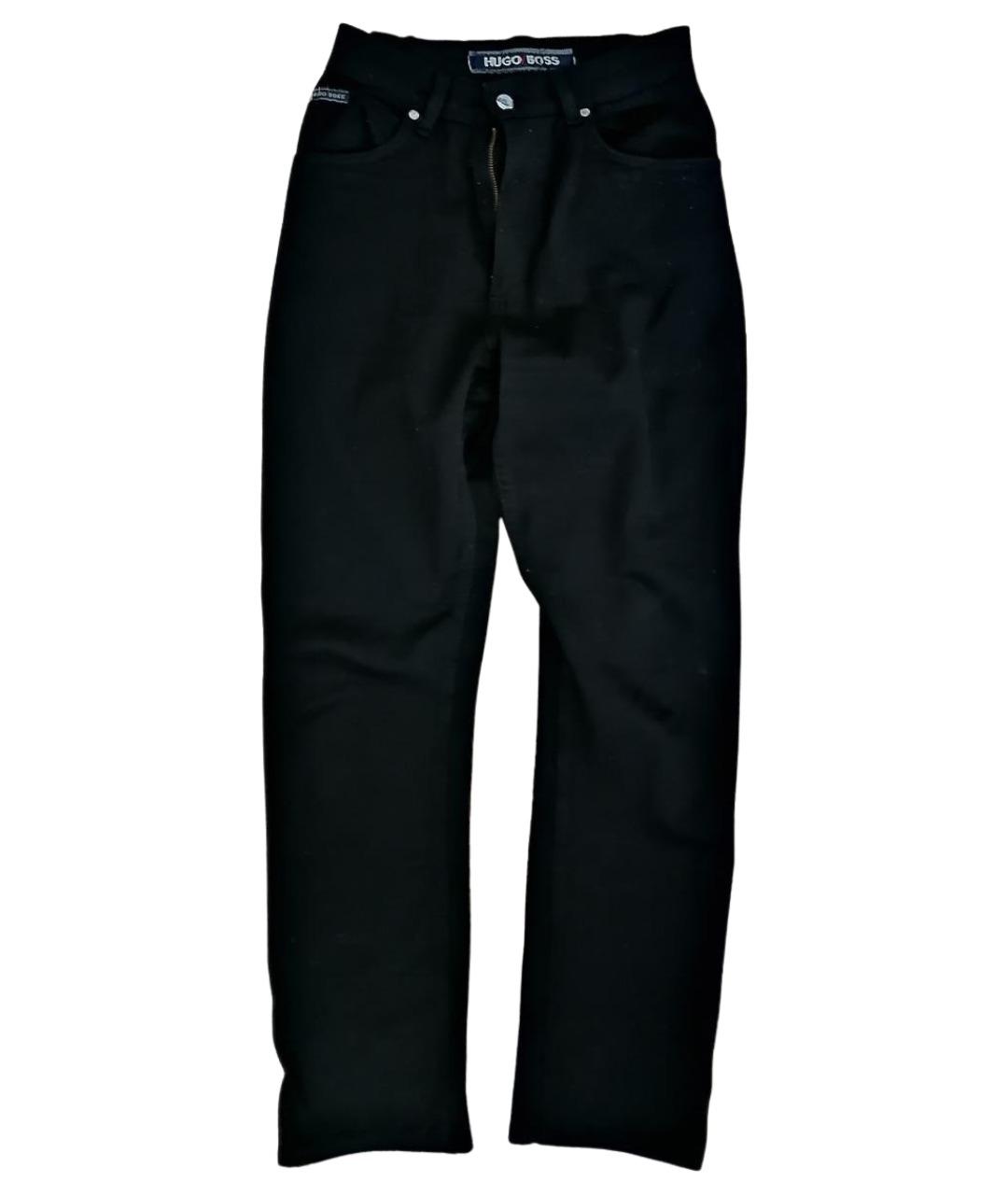 HUGO BOSS Черные хлопковые прямые джинсы, фото 1