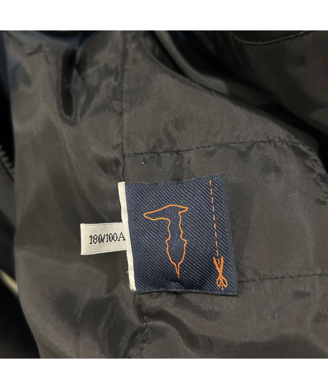 TRUSSARDI JEANS Черная кожаная куртка, фото 3