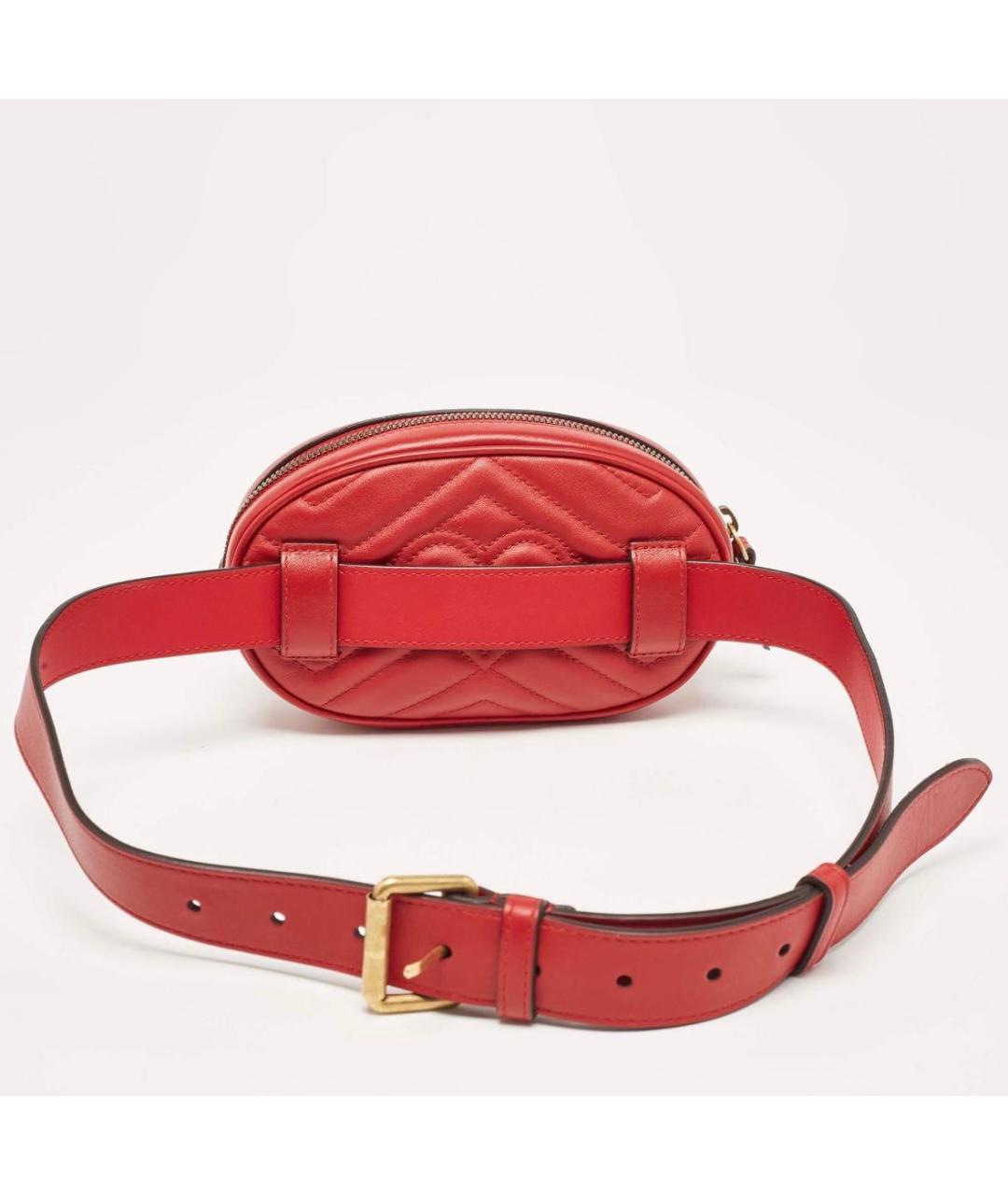 GUCCI Красная кожаная поясная сумка, фото 2