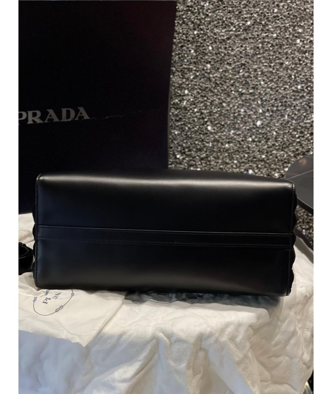 PRADA Черная кожаная сумка тоут, фото 6