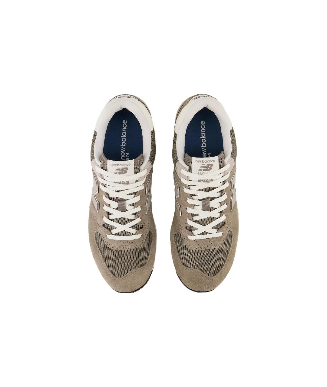 NEW BALANCE Бежевые кожаные кроссовки, фото 4