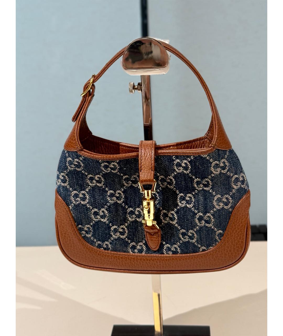 GUCCI Синяя деним сумка тоут, фото 2