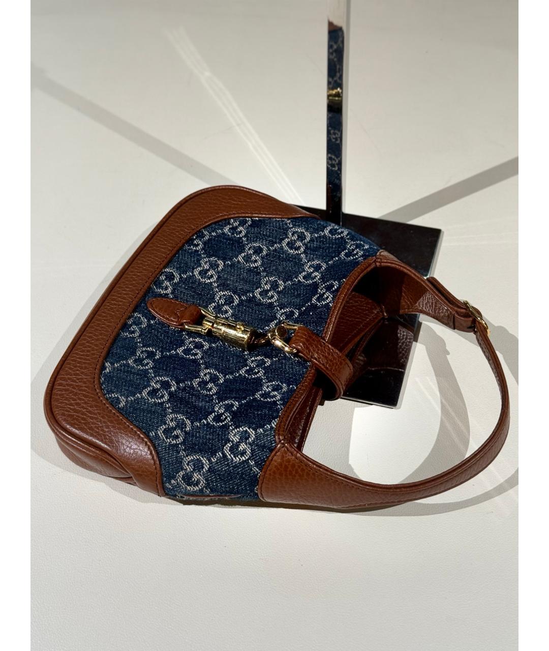GUCCI Синяя деним сумка тоут, фото 8
