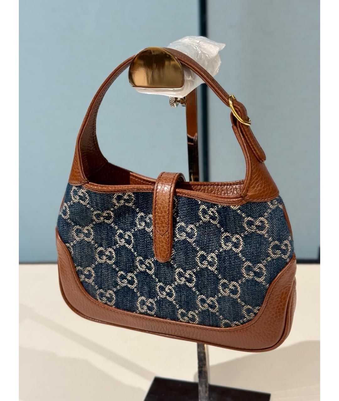 GUCCI Синяя деним сумка тоут, фото 7