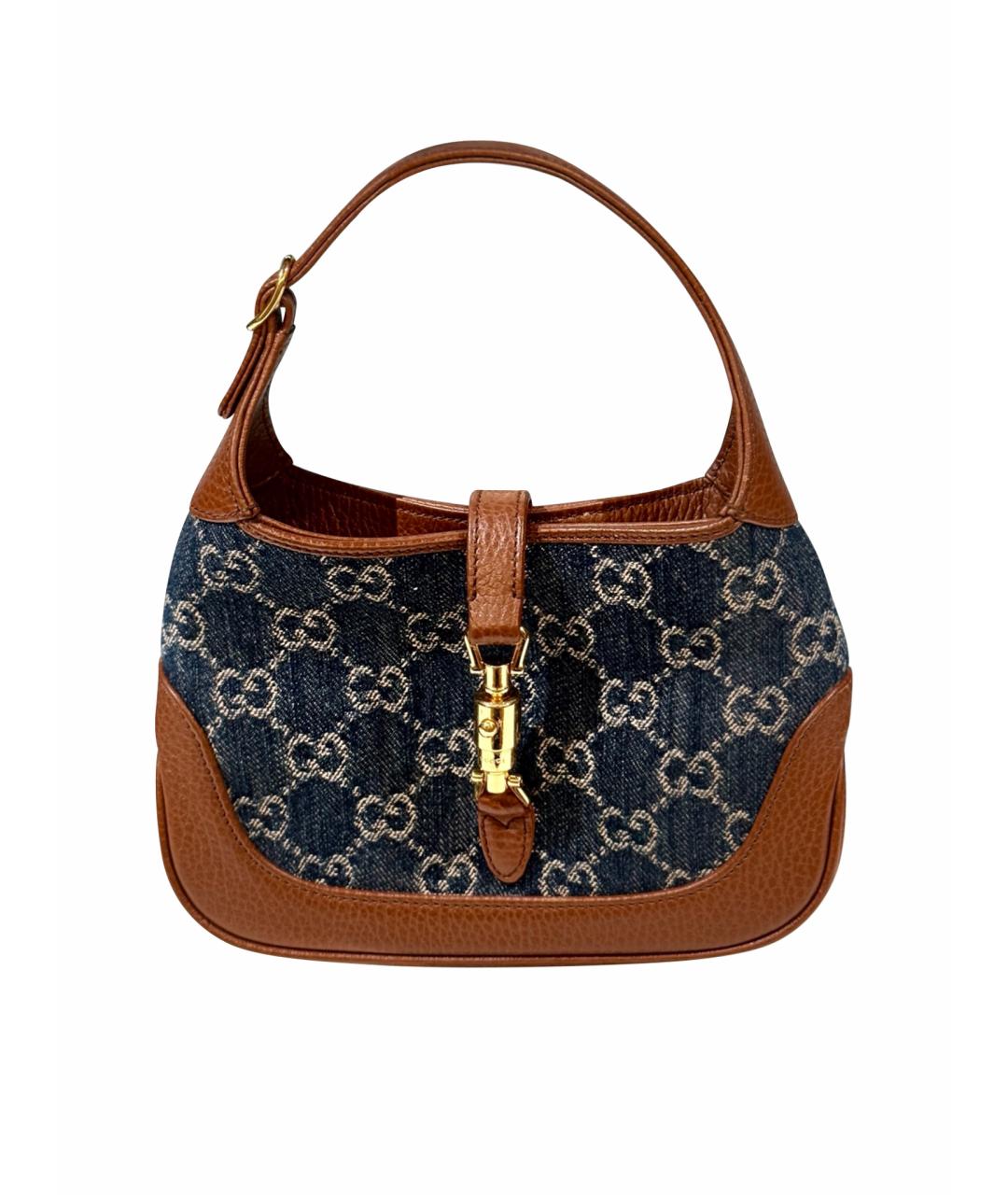 GUCCI Синяя деним сумка тоут, фото 1