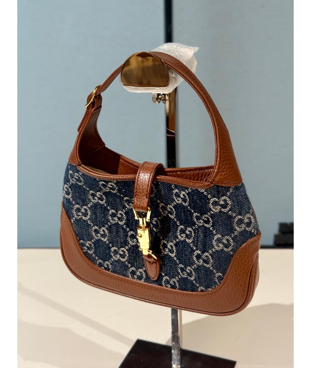 GUCCI Синяя деним сумка тоут, фото 3