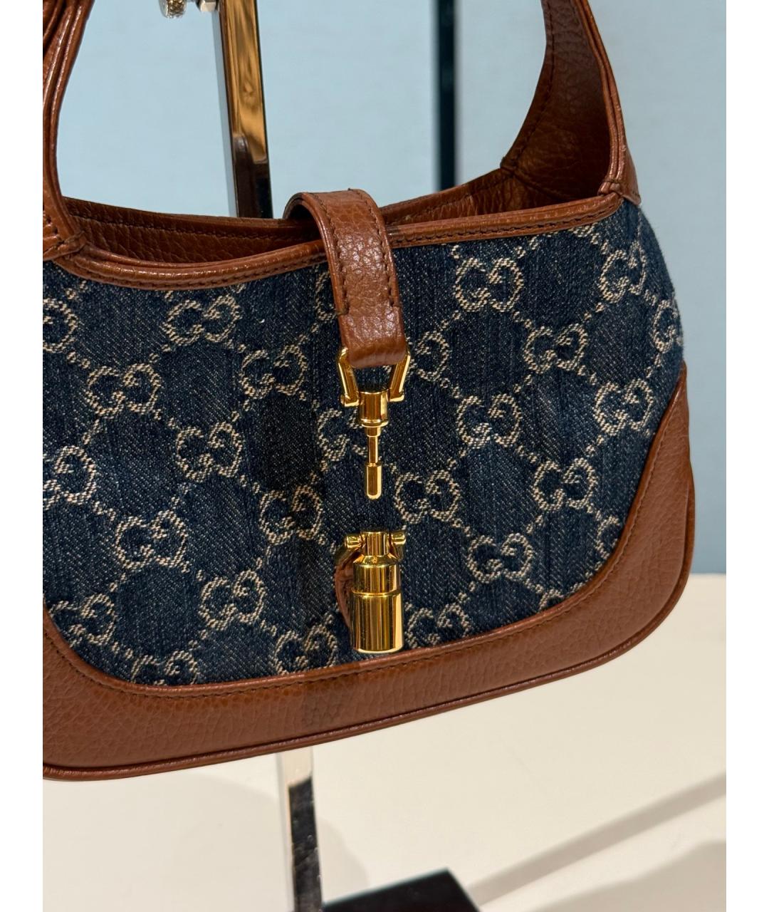 GUCCI Синяя деним сумка тоут, фото 5