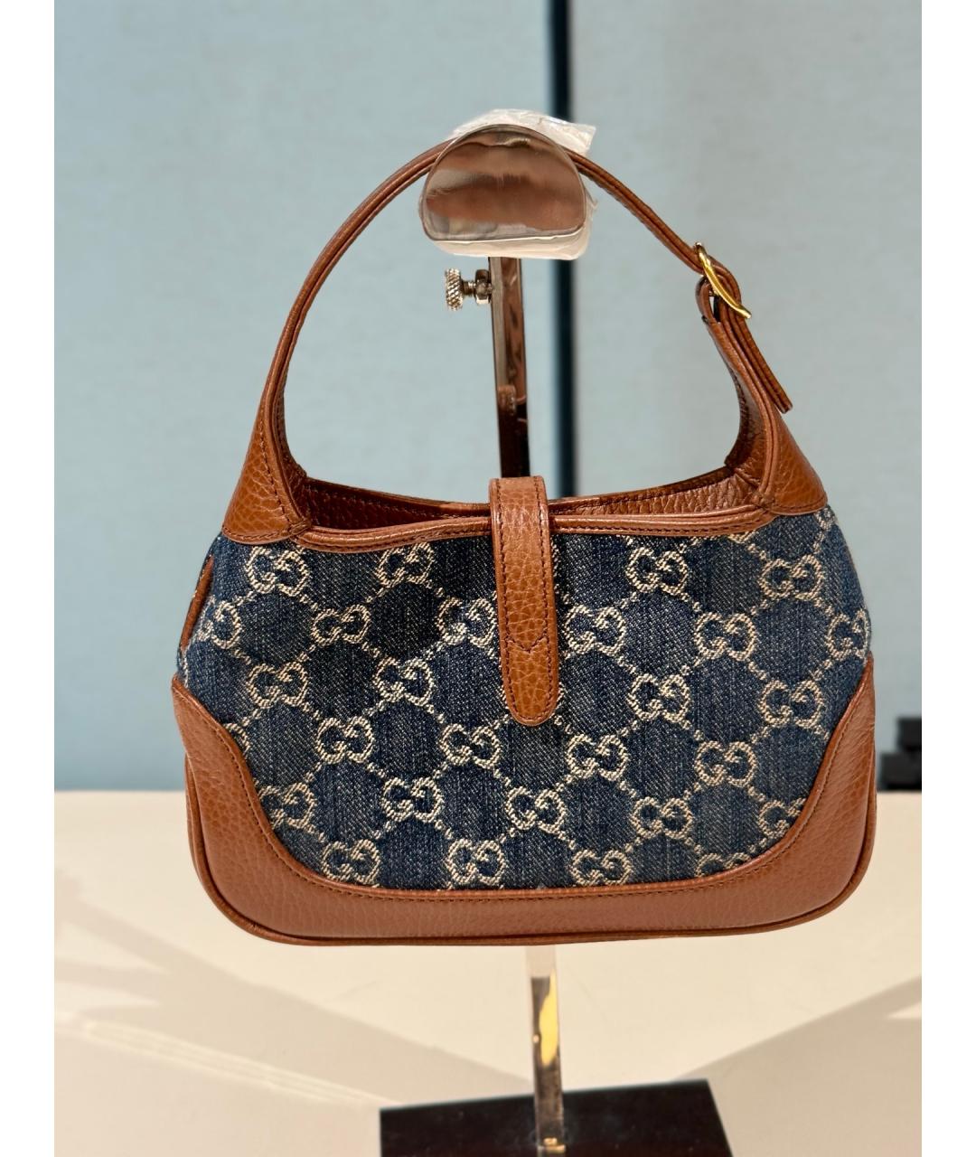 GUCCI Синяя деним сумка тоут, фото 6
