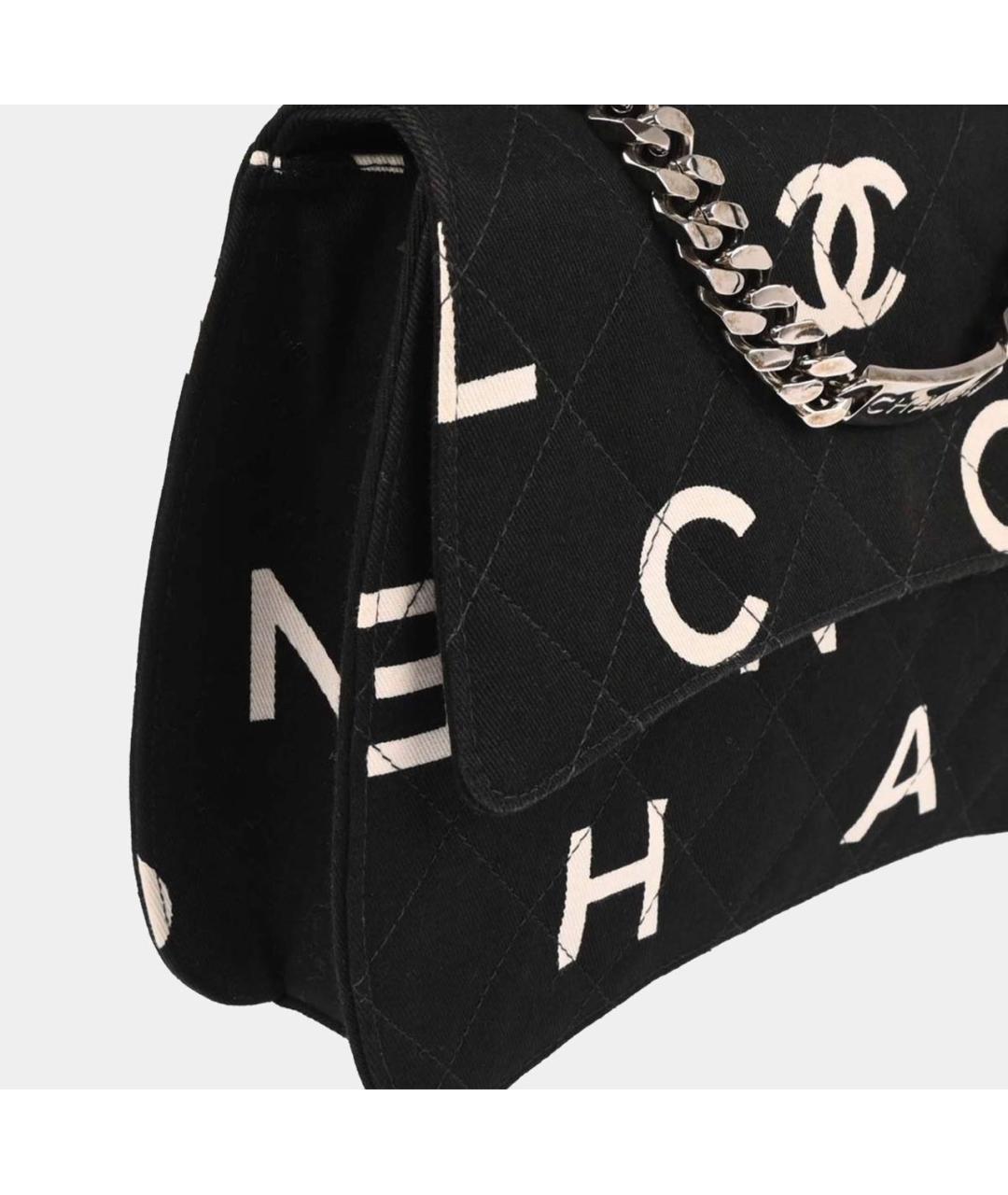 CHANEL Черная тканевая сумка через плечо, фото 2