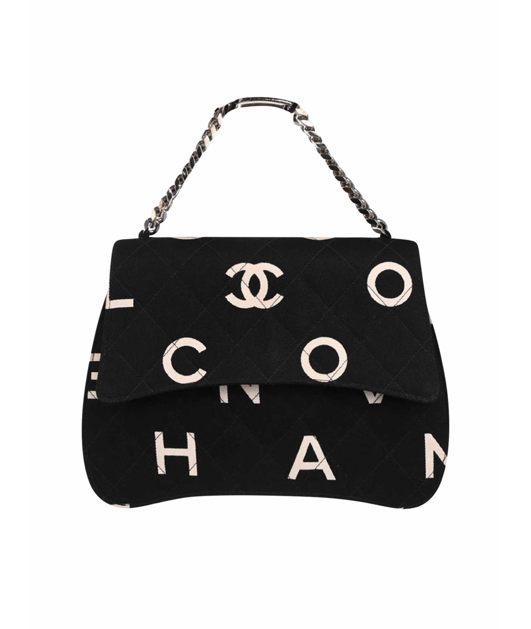 CHANEL Черная тканевая сумка через плечо, фото 1