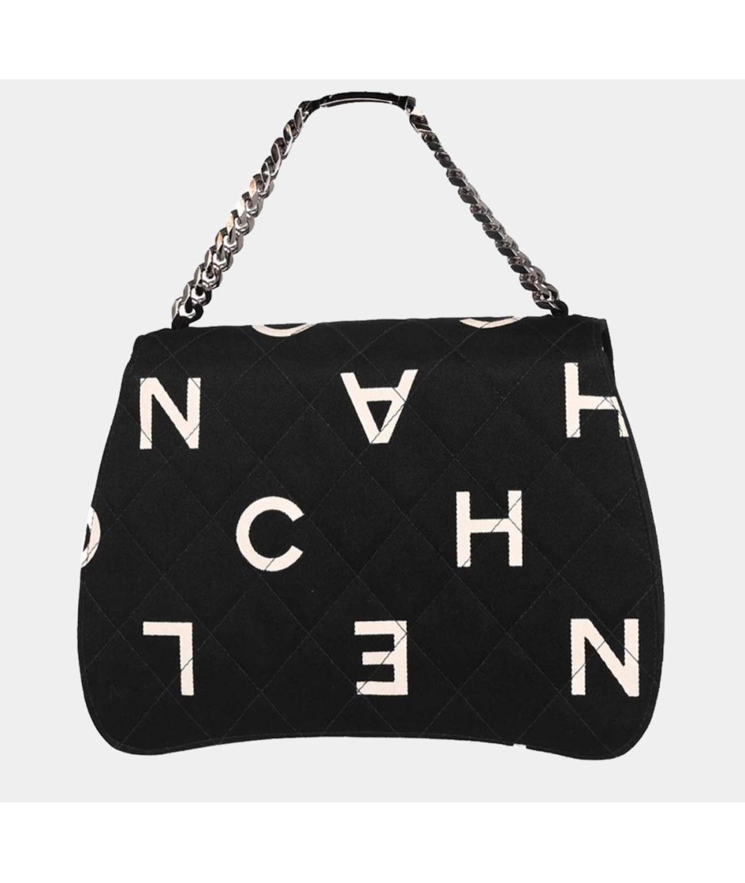CHANEL Черная тканевая сумка через плечо, фото 3
