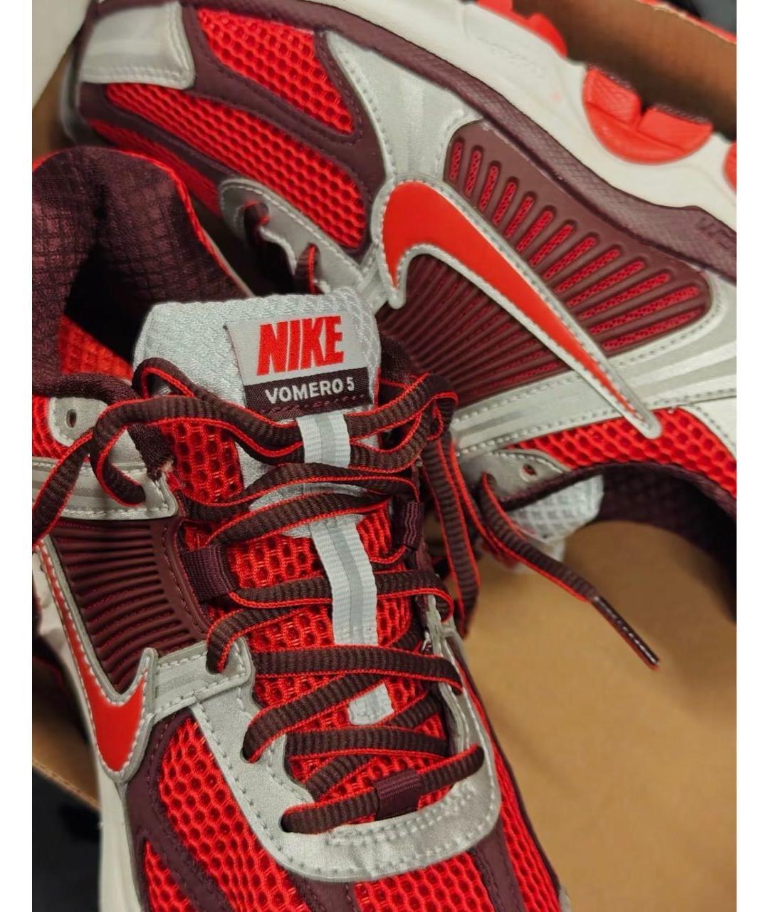 NIKE Красные текстильные кроссовки, фото 7