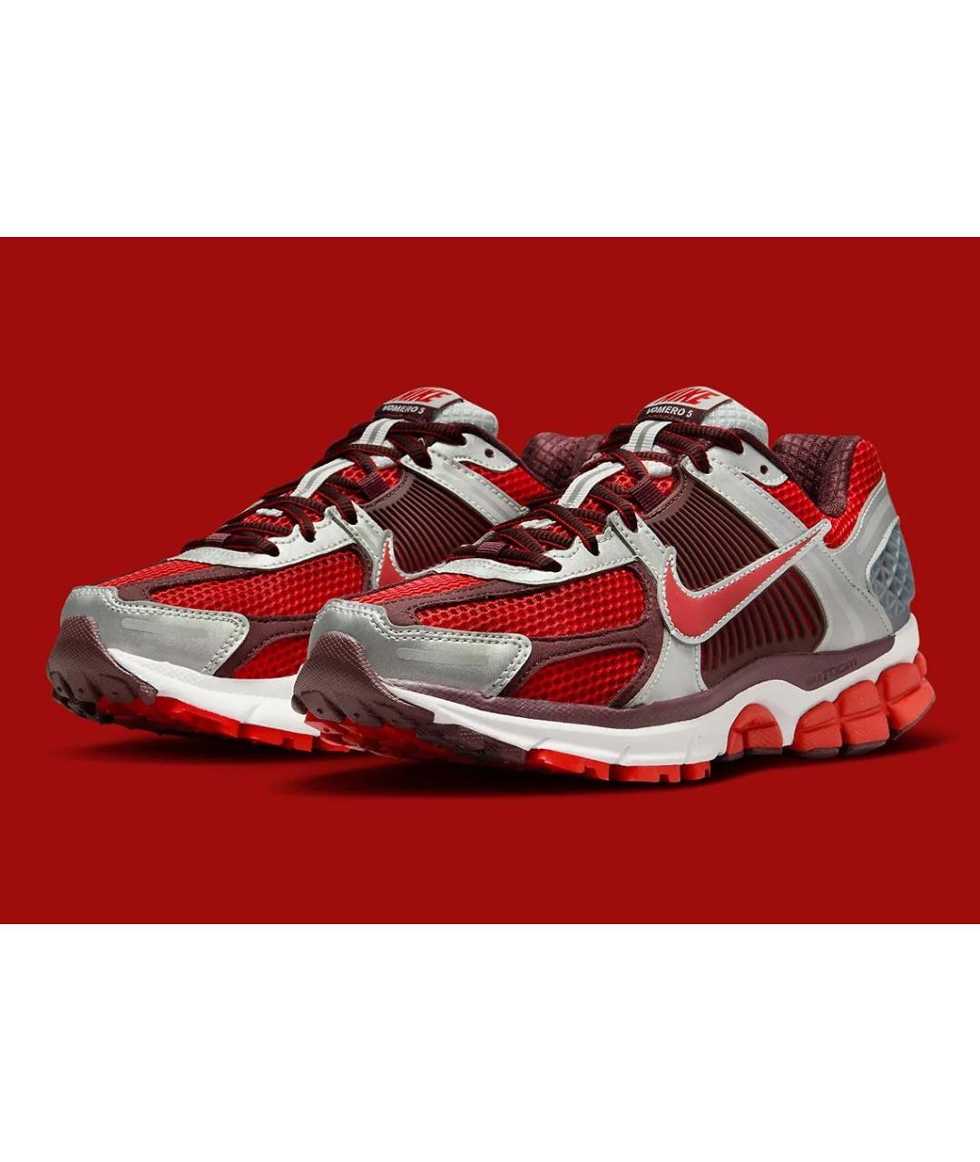 NIKE Красные текстильные кроссовки, фото 2