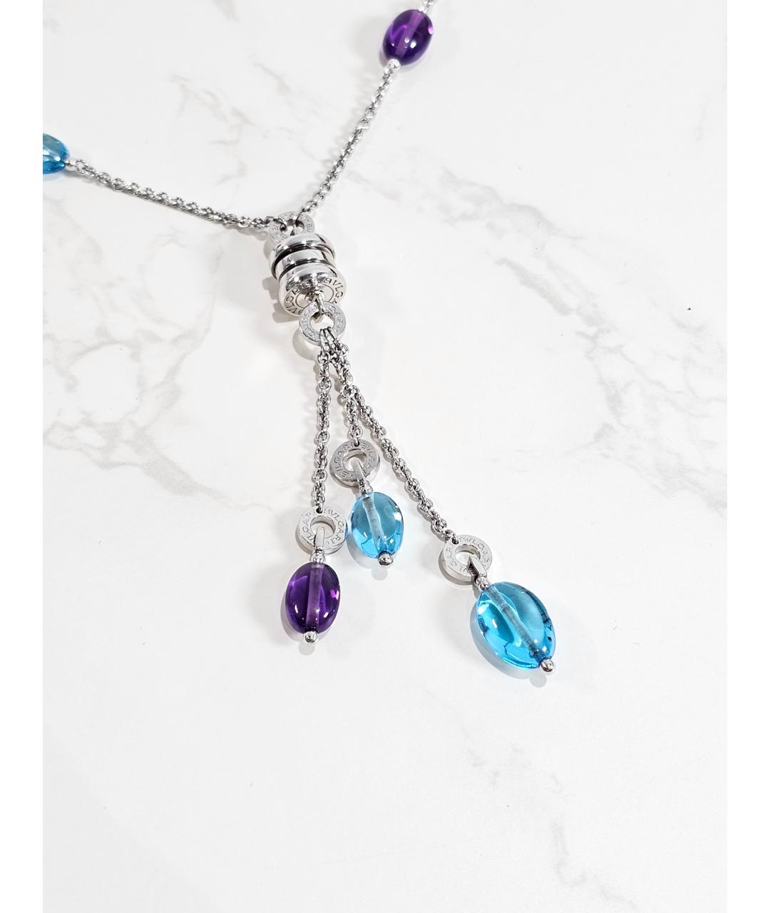 BVLGARI Серебряное колье из белого золота, фото 3