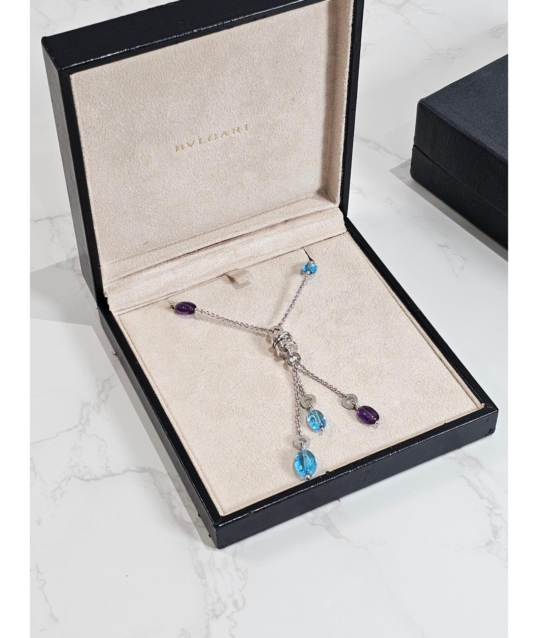 BVLGARI Серебряное колье из белого золота, фото 4