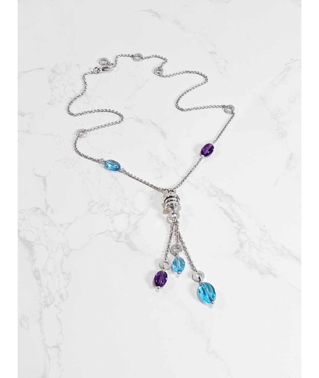 BVLGARI Серебряное колье из белого золота, фото 2