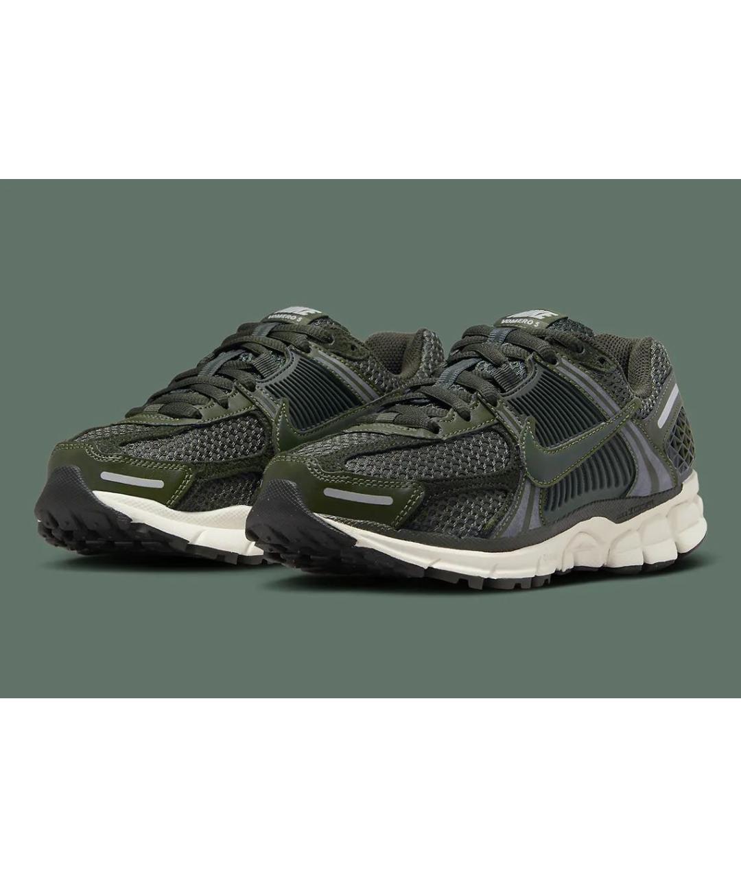 NIKE Зеленые текстильные кроссовки, фото 2