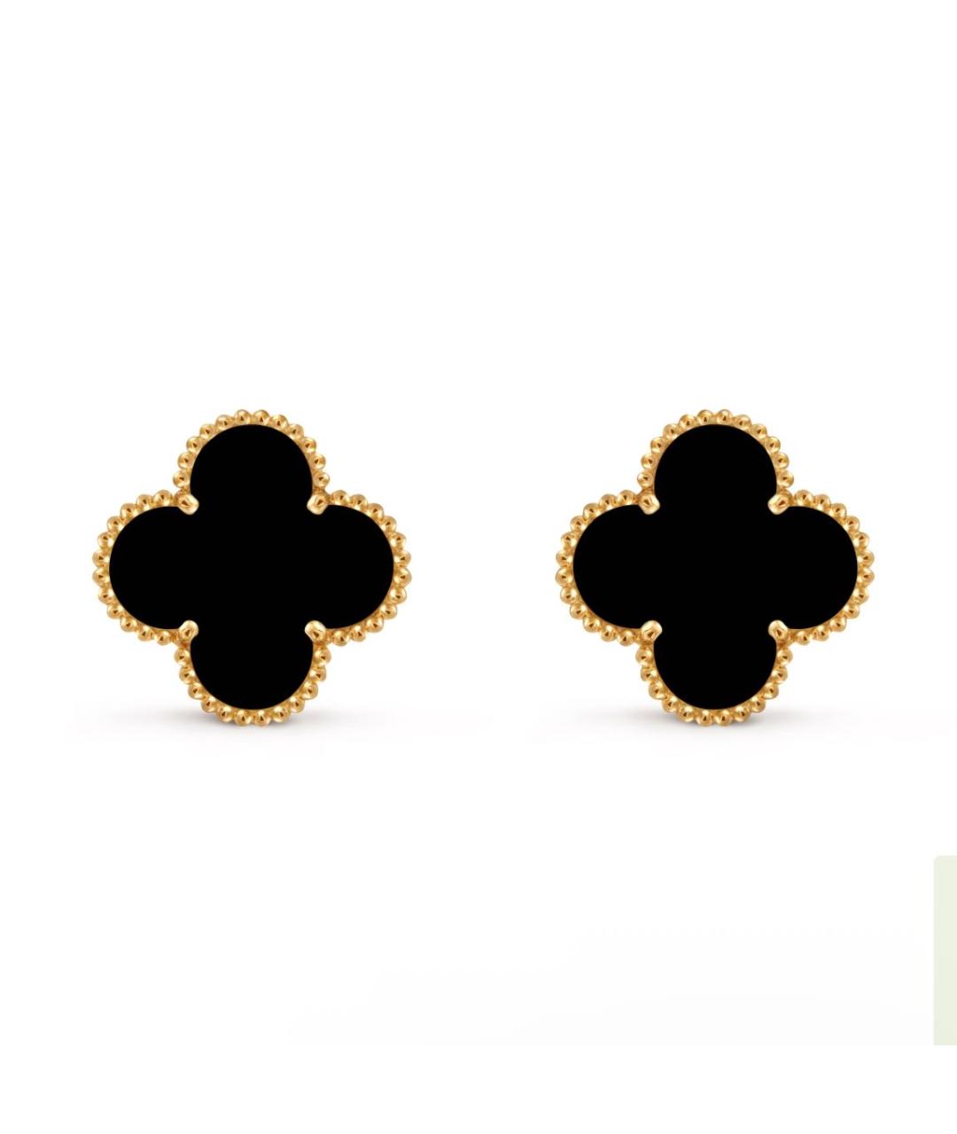 VAN CLEEF & ARPELS Черные серьги из желтого золота, фото 6
