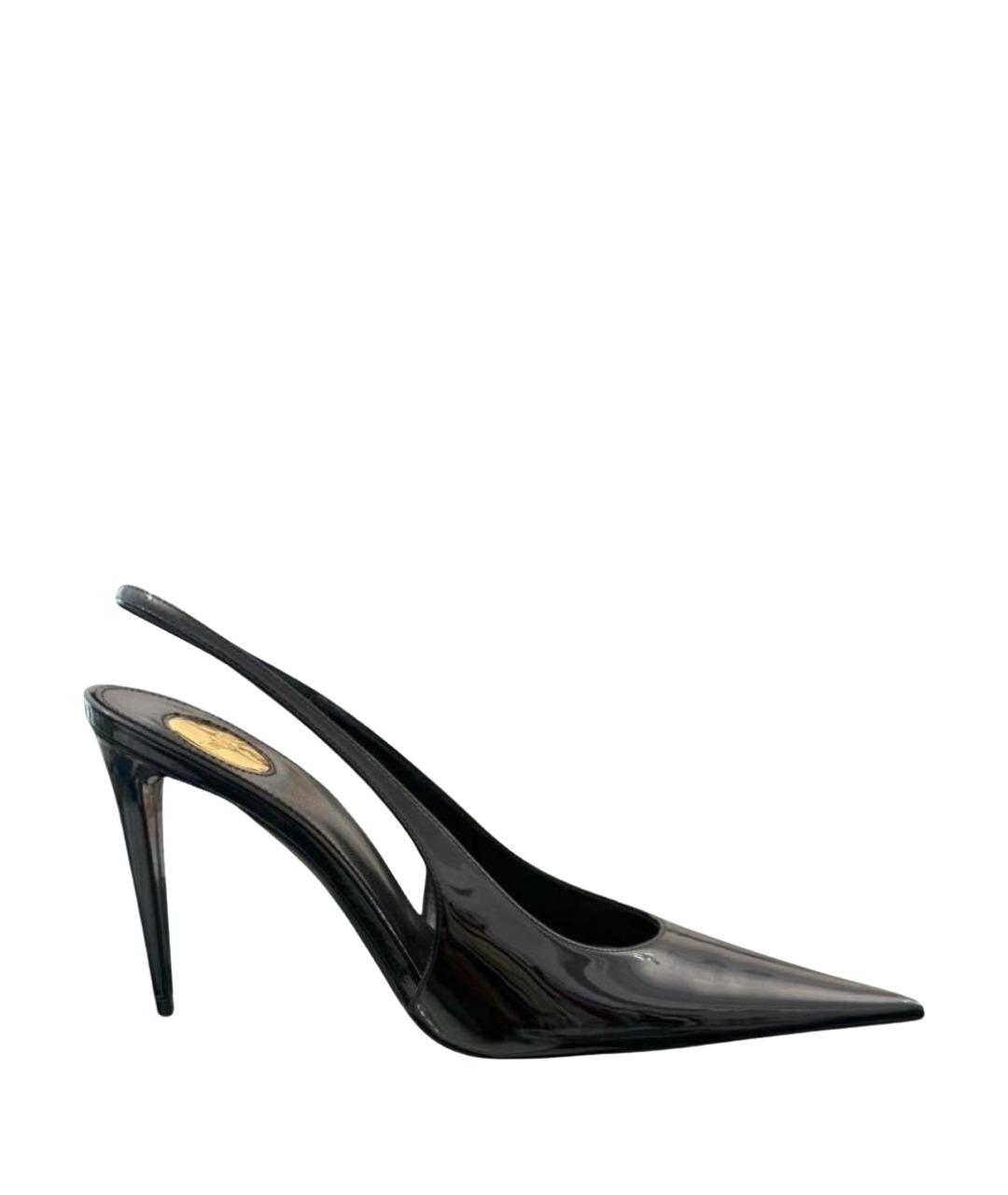 SAINT LAURENT Черные туфли из лакированной кожи, фото 1