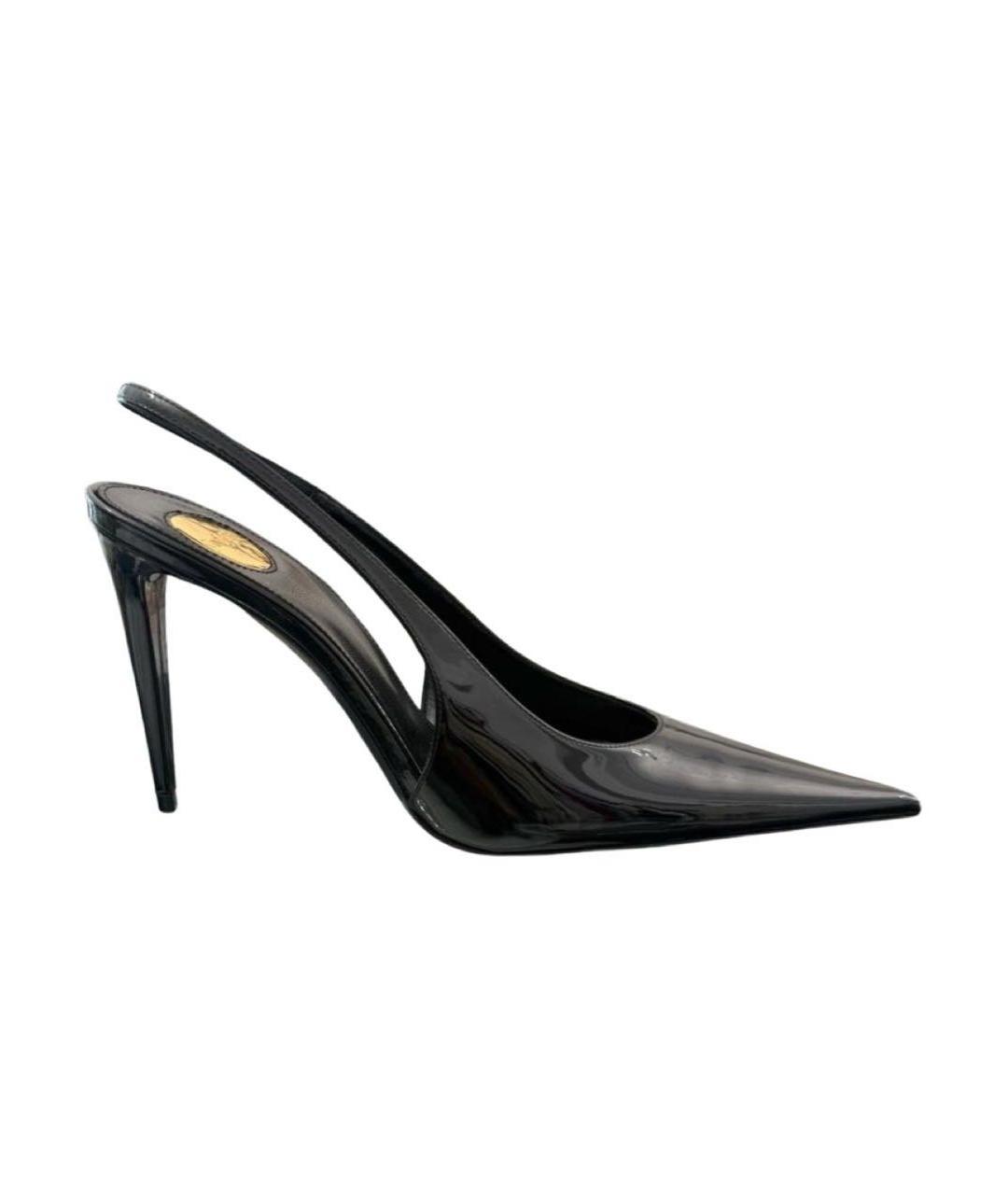 SAINT LAURENT Черные туфли из лакированной кожи, фото 8