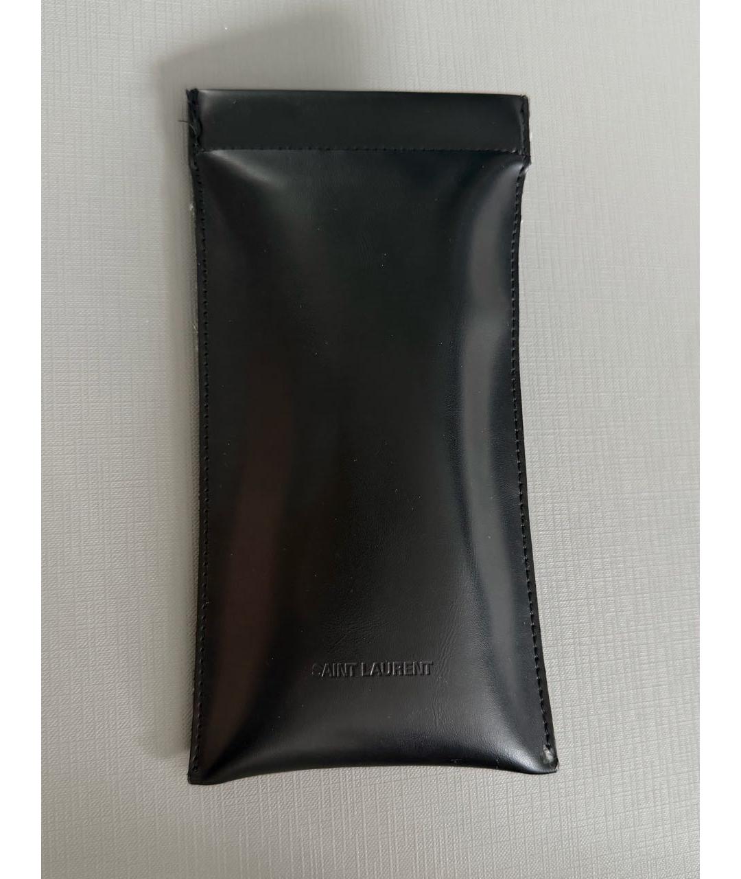 SAINT LAURENT Черные пластиковые солнцезащитные очки, фото 4