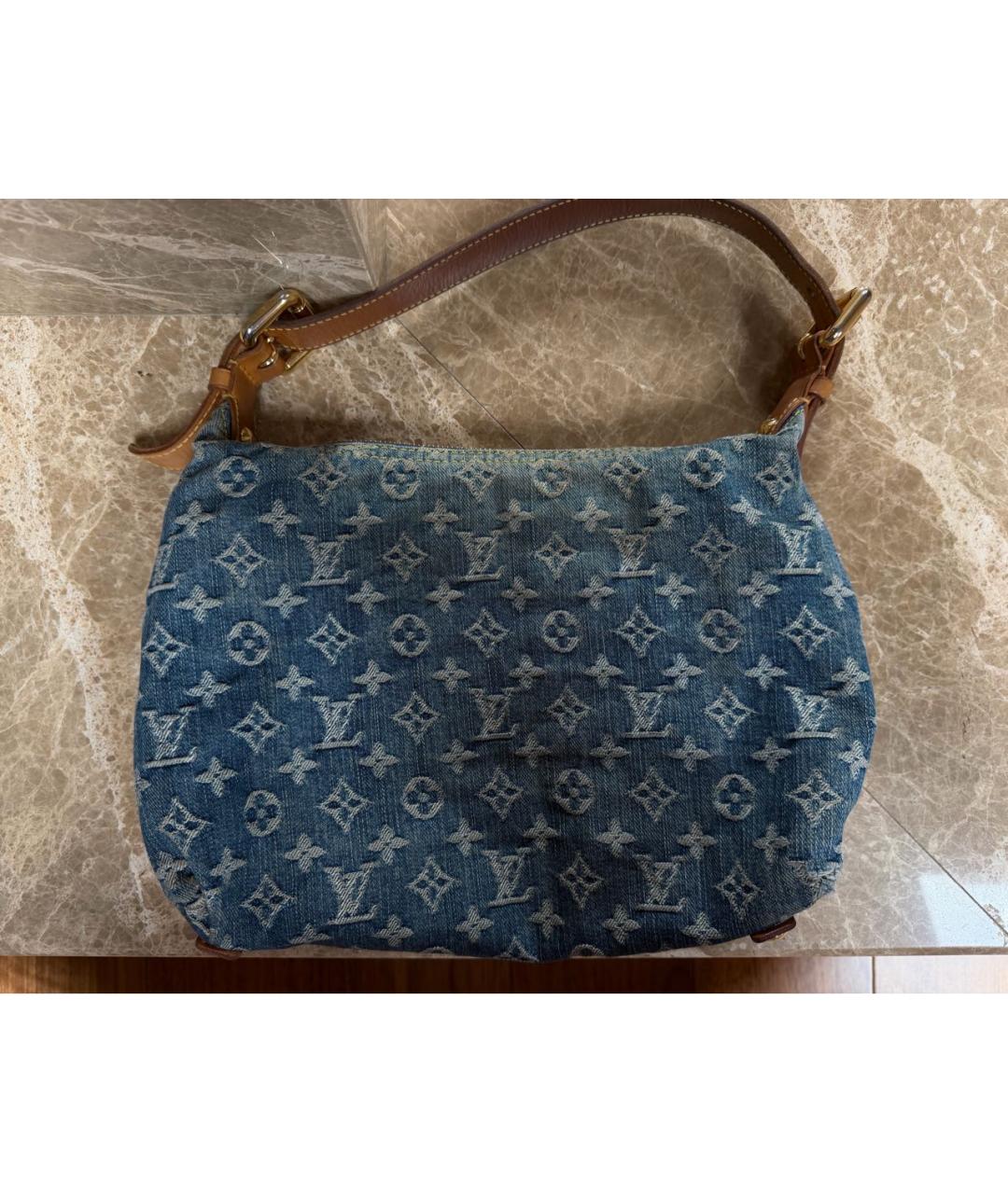 LOUIS VUITTON Голубая деним сумка через плечо, фото 7