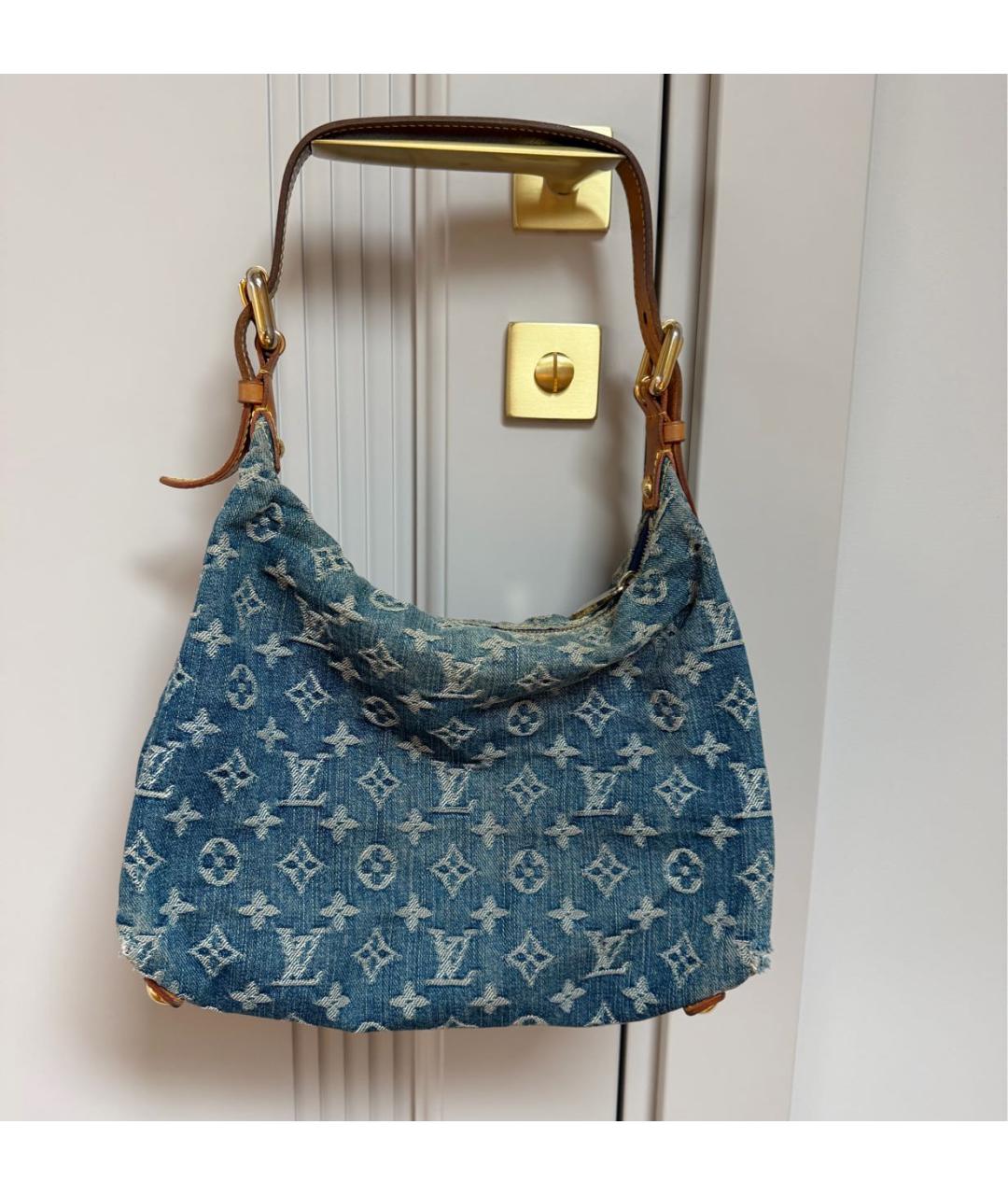 LOUIS VUITTON Голубая деним сумка через плечо, фото 2