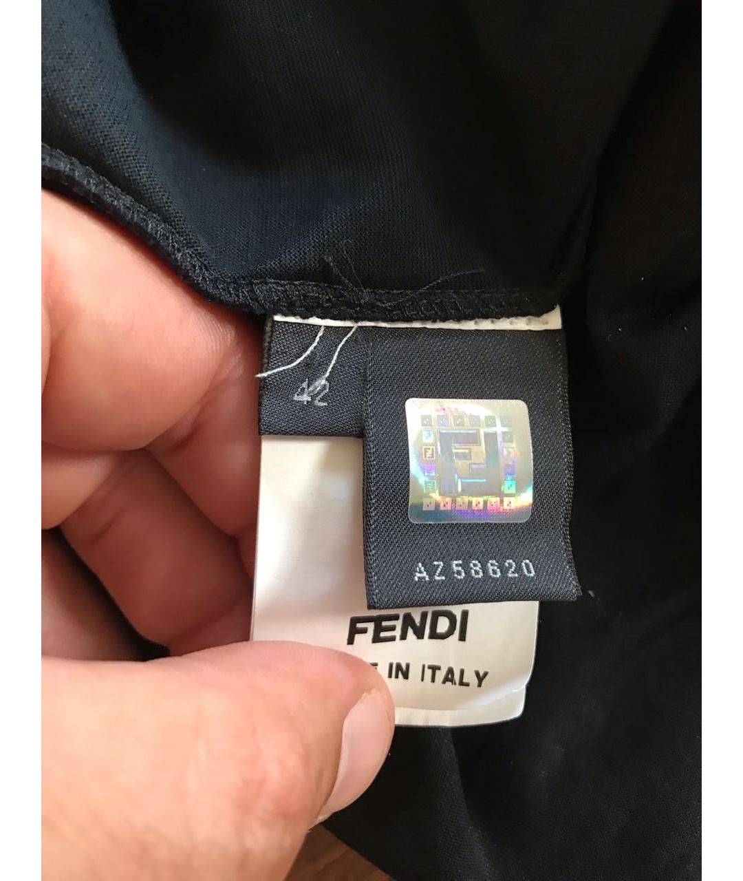 FENDI Черная хлопковая блузы, фото 6