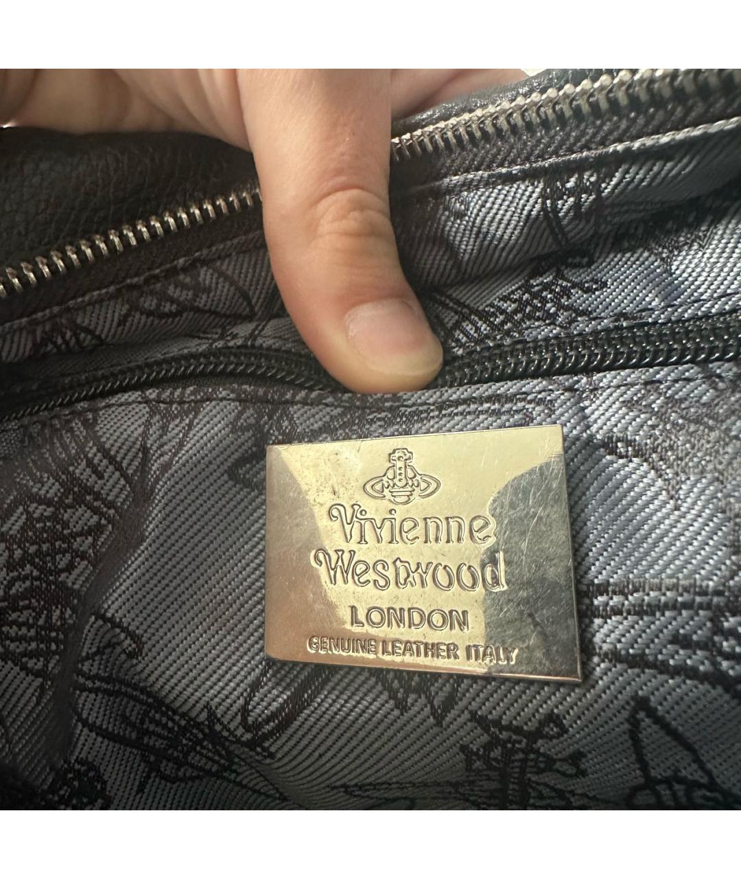 VIVIENNE WESTWOOD Мульти тканевая сумка с короткими ручками, фото 7