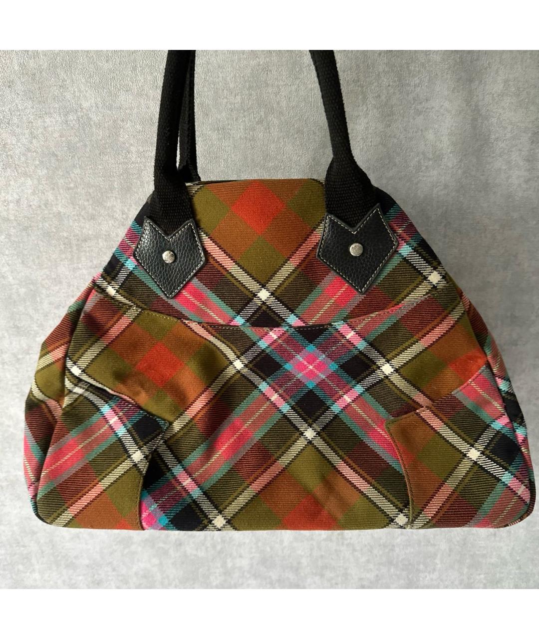 VIVIENNE WESTWOOD Мульти тканевая сумка с короткими ручками, фото 2
