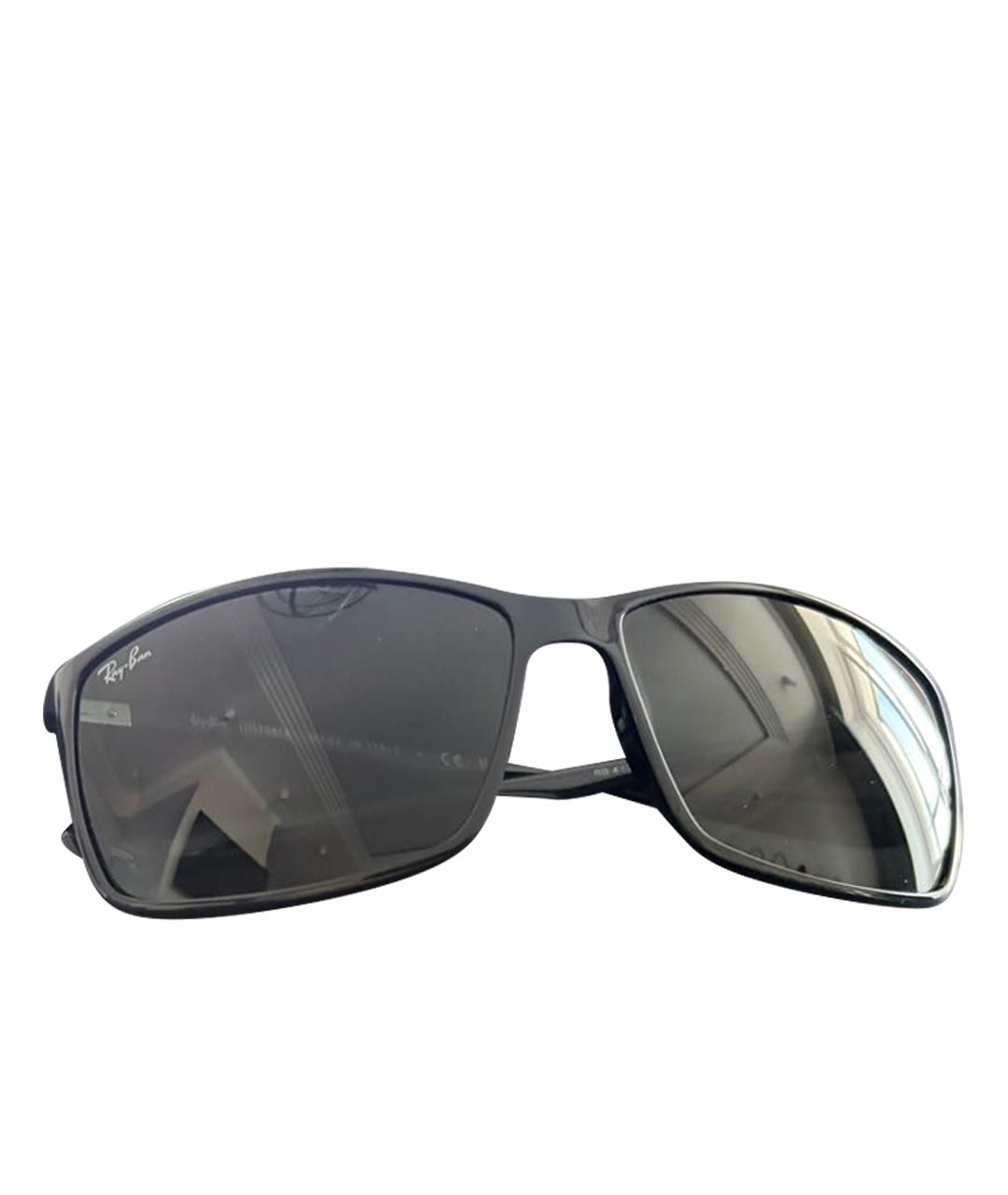 RAY BAN Черные пластиковые солнцезащитные очки, фото 1