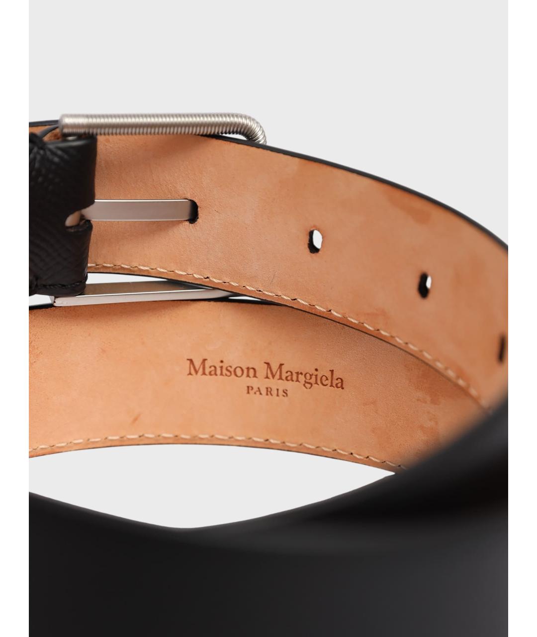 MAISON MARGIELA Черный кожаный ремень, фото 4