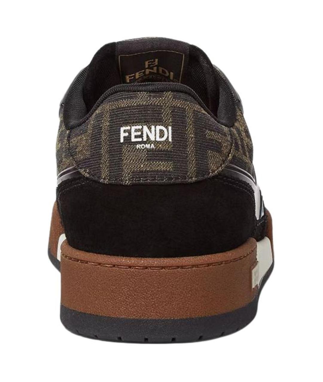 FENDI Коричневые низкие кроссовки / кеды, фото 5