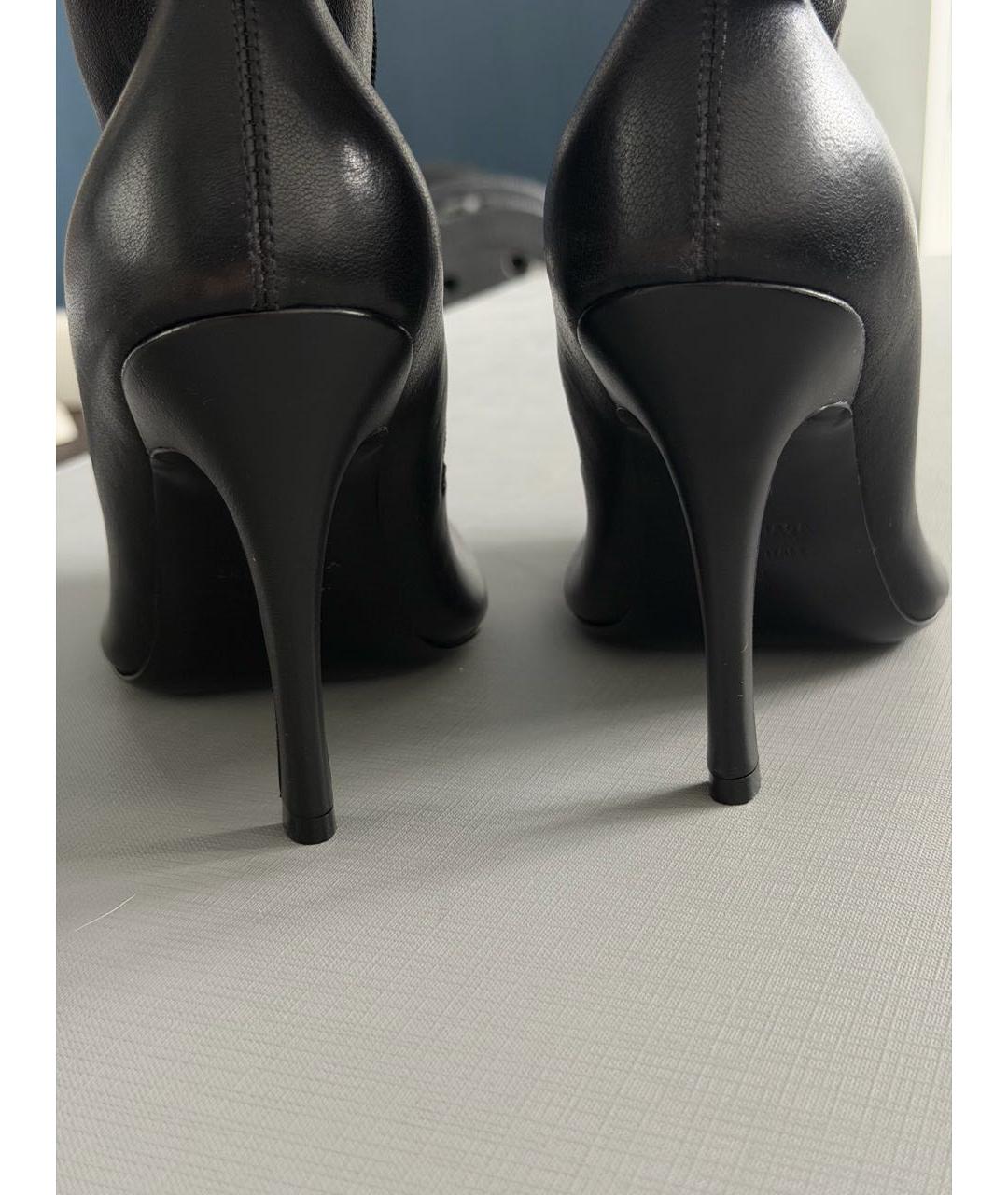 BALENCIAGA Черные кожаные сапоги, фото 4