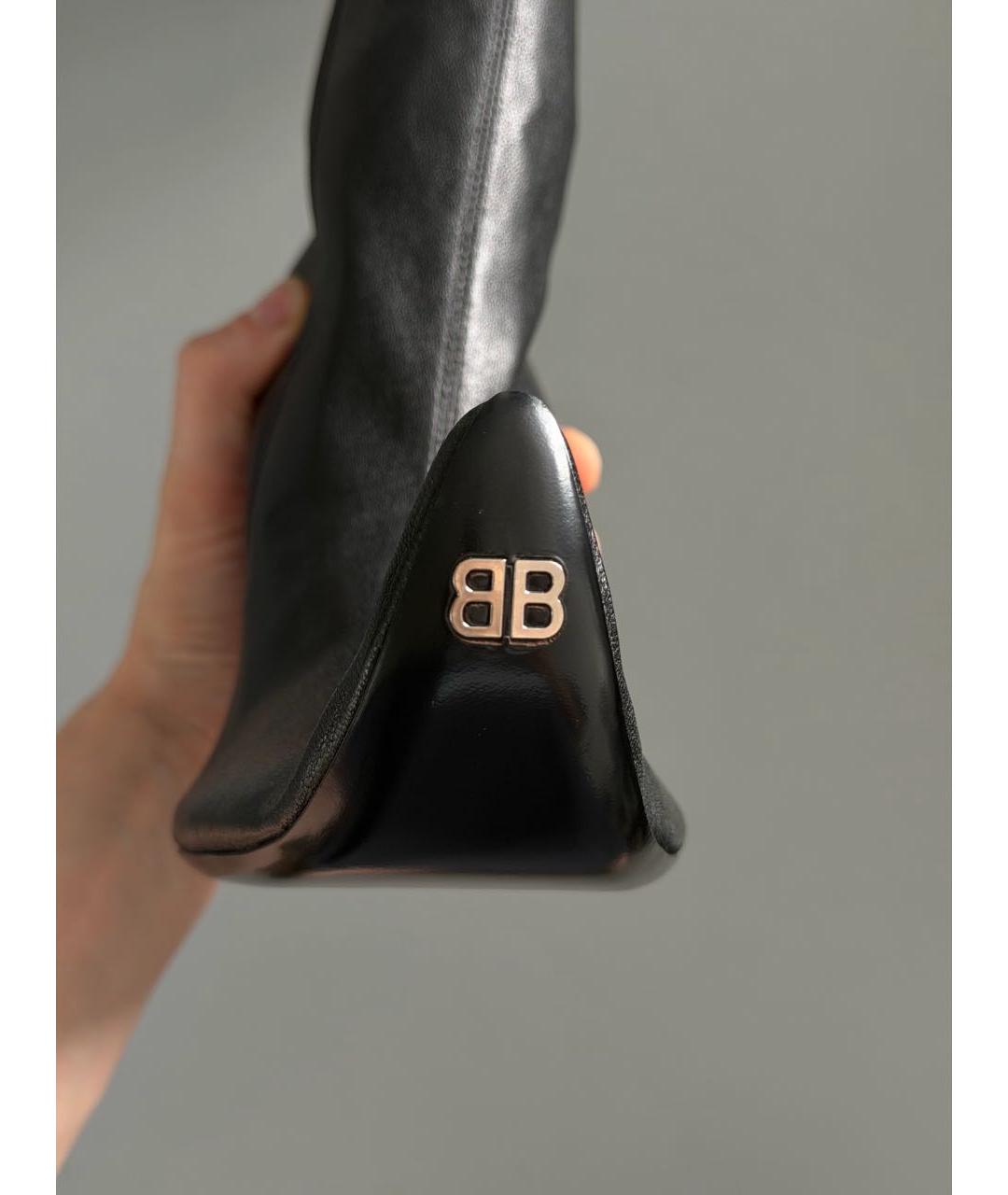 BALENCIAGA Черные кожаные сапоги, фото 5