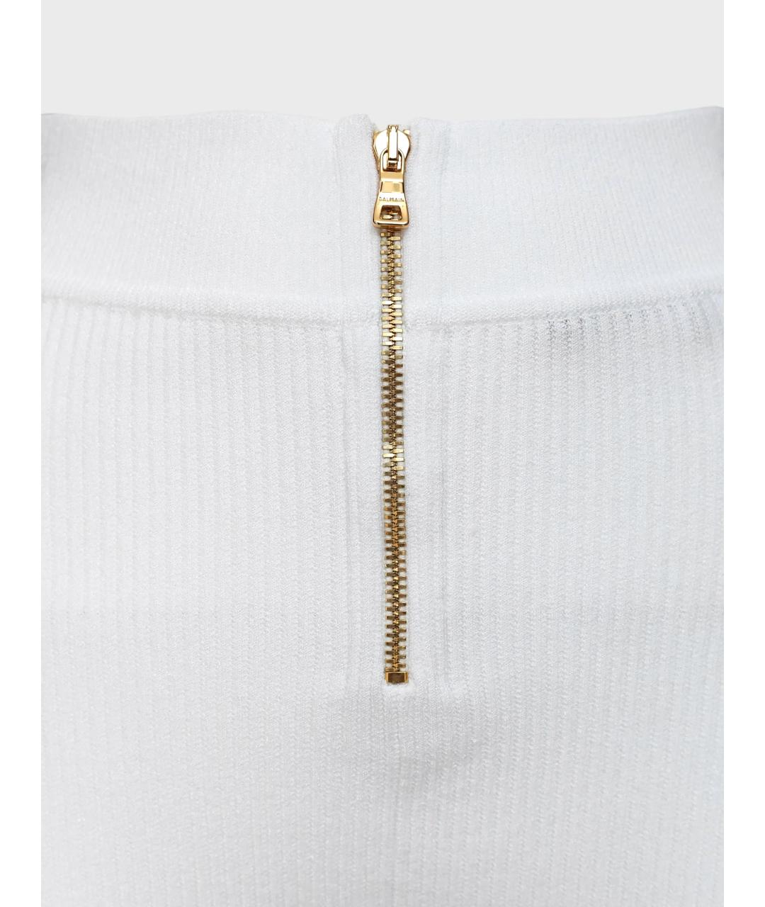 BALMAIN Белые вискозные леггинсы и велосипедки, фото 4