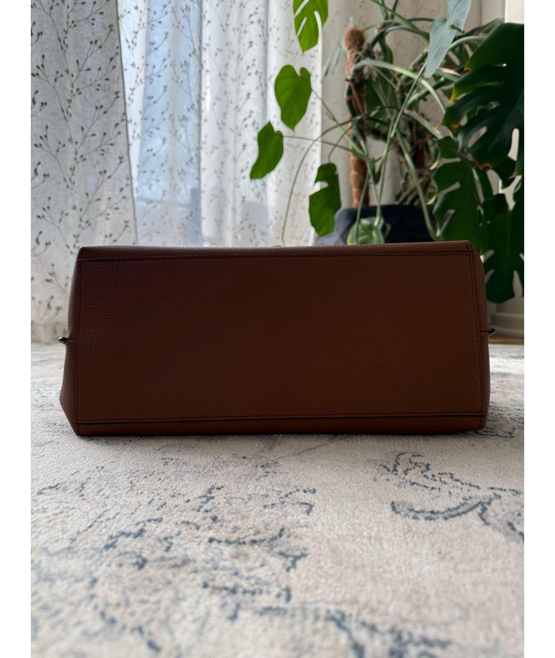 MICHAEL KORS Коричневая кожаная сумка тоут, фото 3