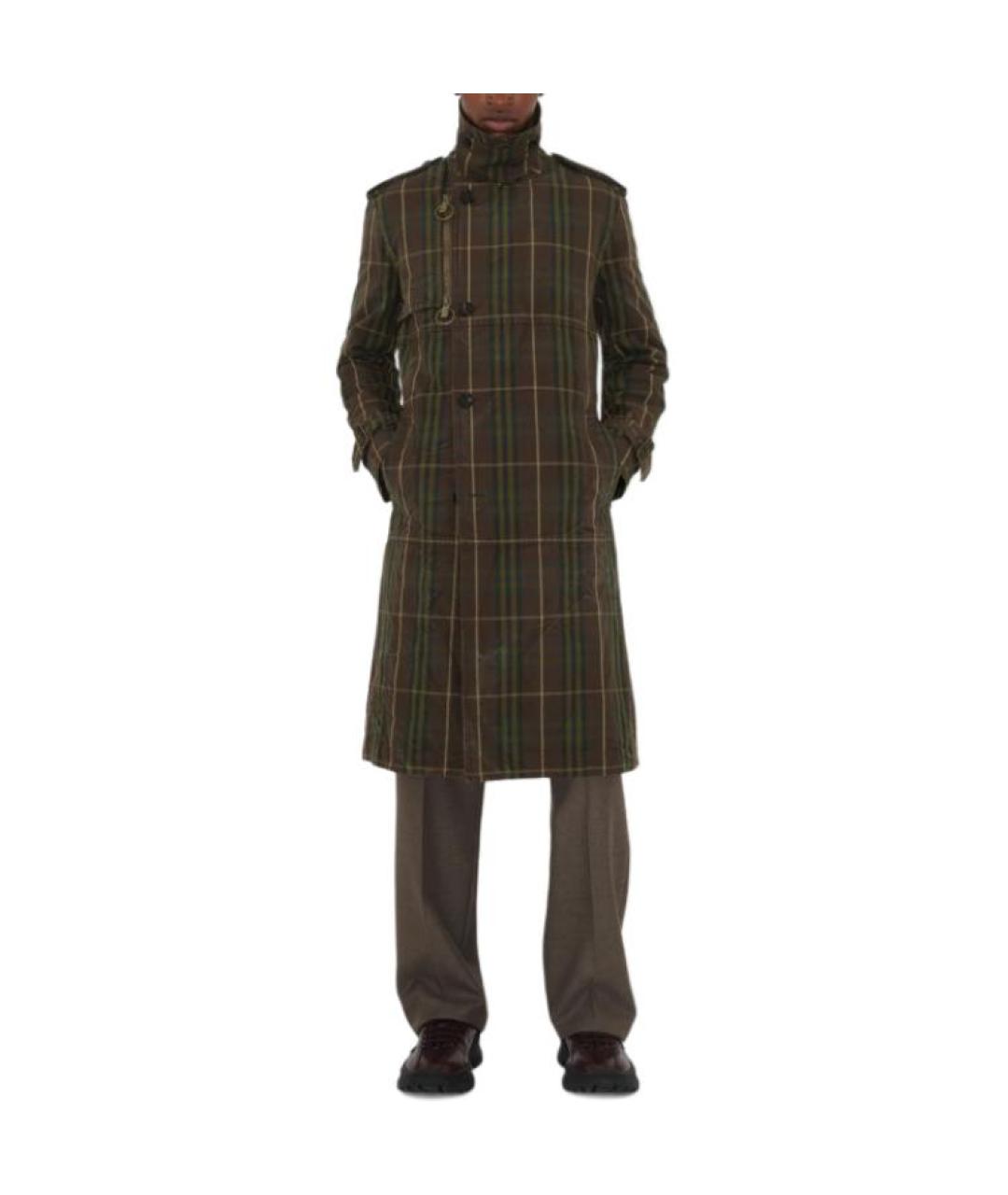 BURBERRY Зеленый тренч / плащ, фото 3