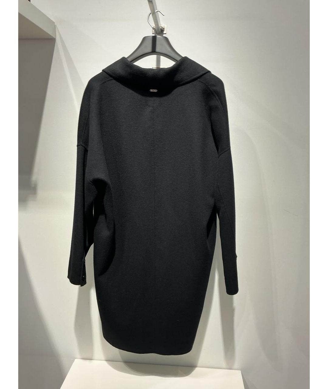 HUGO BOSS Черное шерстяное пальто, фото 3