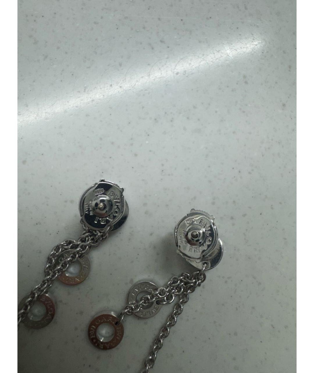 BVLGARI Серебряные серьги из белого золота, фото 2