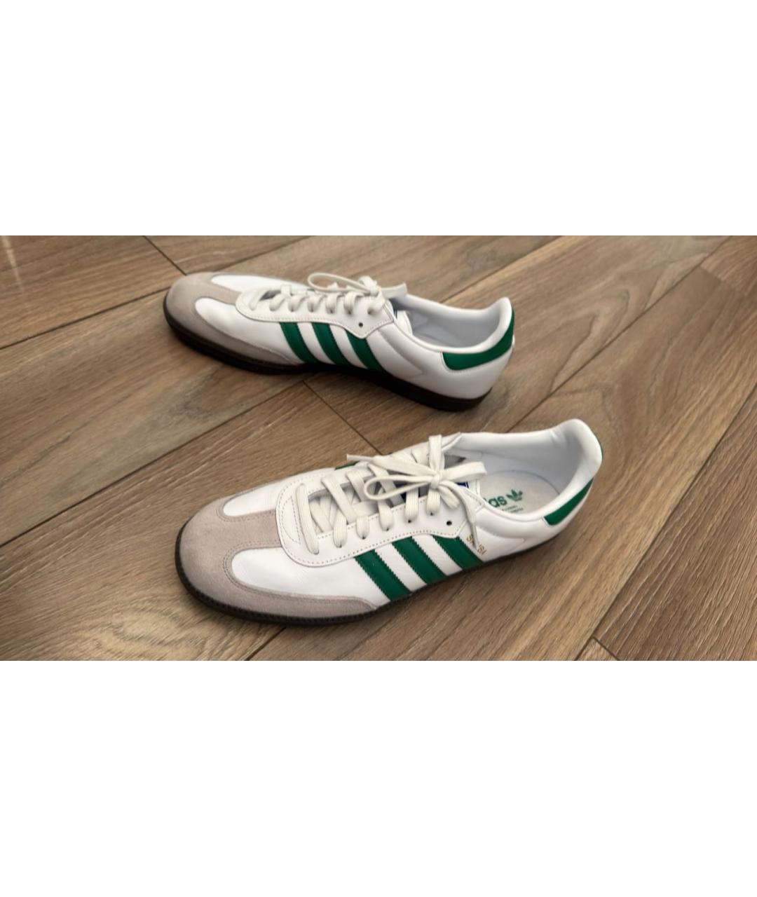 ADIDAS Белые кожаные низкие кроссовки / кеды, фото 4