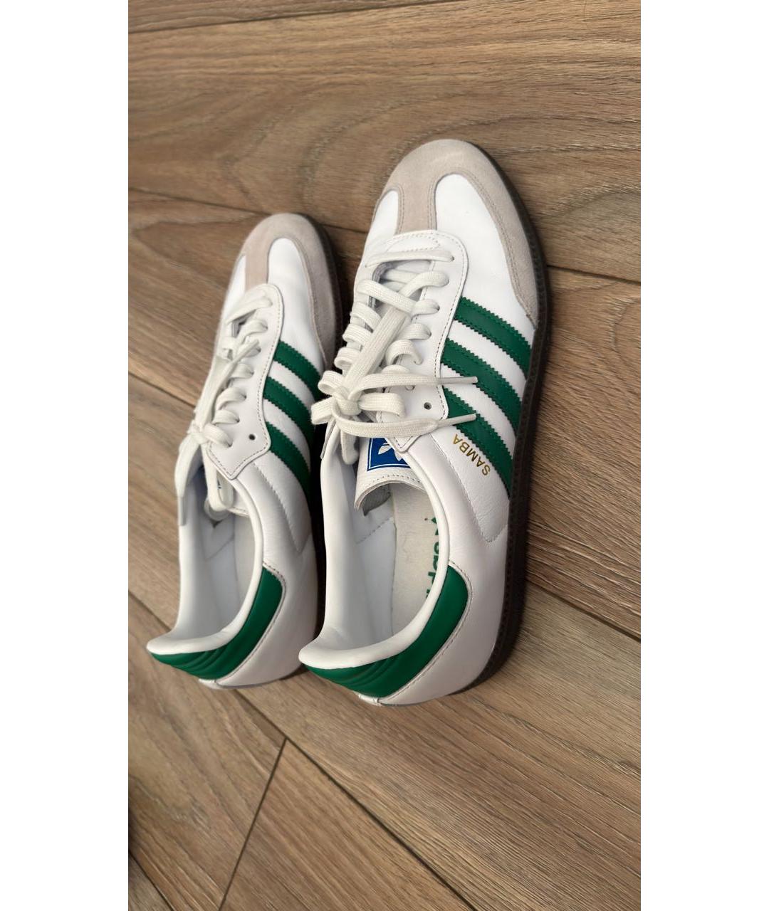 ADIDAS Белые кожаные низкие кроссовки / кеды, фото 6