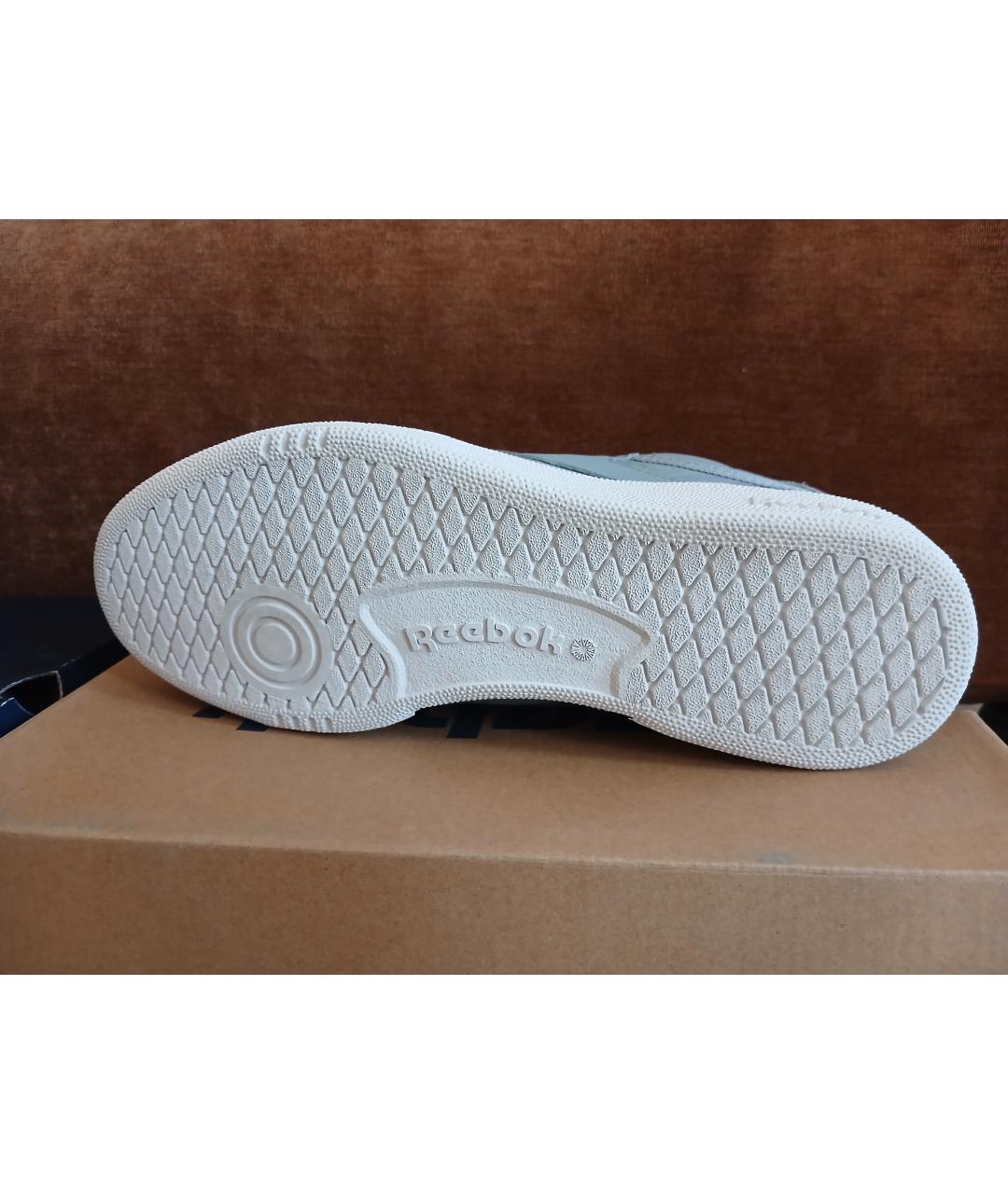 REEBOK Серые кожаные низкие кроссовки / кеды, фото 4