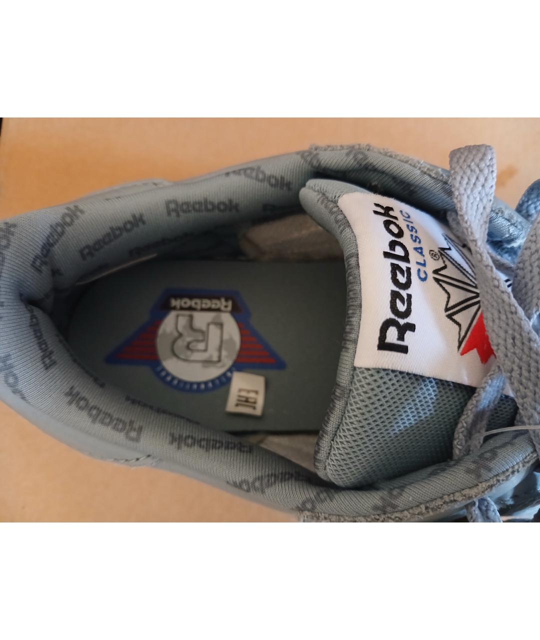 REEBOK Серые кожаные низкие кроссовки / кеды, фото 6