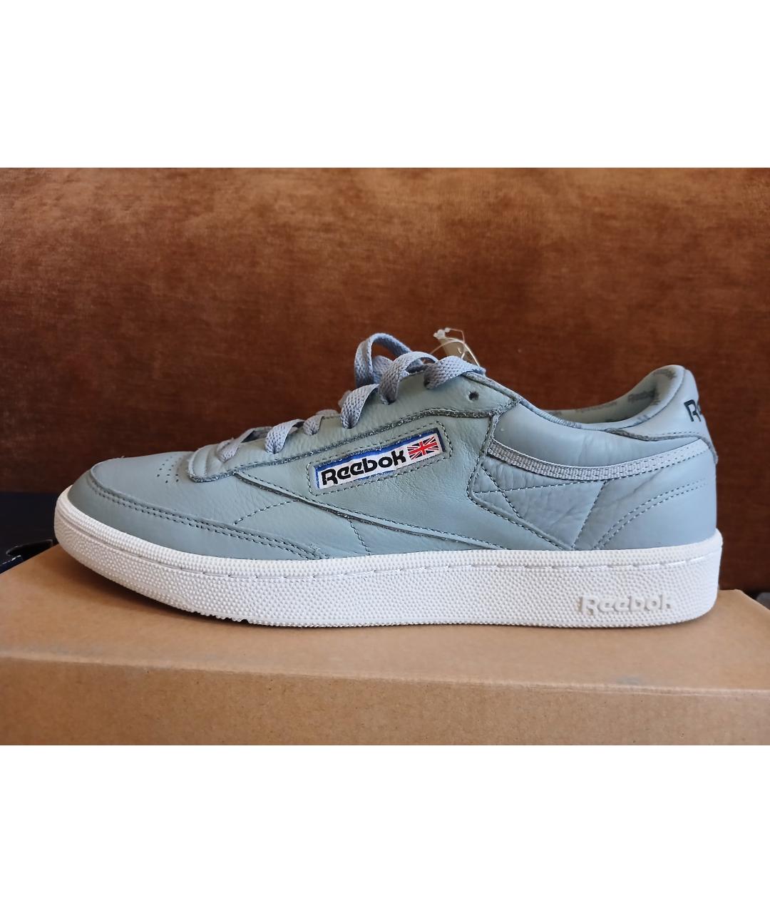 REEBOK Серые кожаные низкие кроссовки / кеды, фото 7